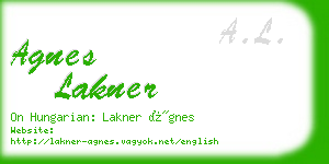 agnes lakner business card